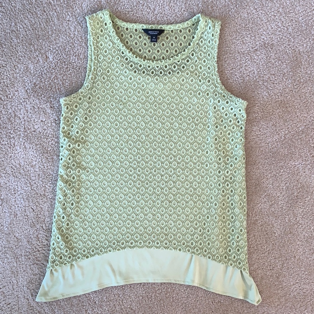 Simply Vera Vera Wang Sleeveless Layered Top, Size Medium
